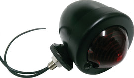 HardDrive Bullet Marker Light with black body and red lens, single filament, for vehicle lighting or signaling applications.