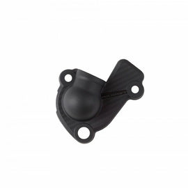 Polisport Plastics black waterpump cover for motorcycles, model 64-849931, designed to protect and enhance engine appearance.
