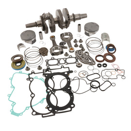 Vertex Complete Engine Rebuild Kit for Pol WR00055, showing engine components and parts laid out for assembly.