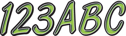 Hardline Series 400 registration kit decals in kiwi green and black, featuring graphics for customization or branding.