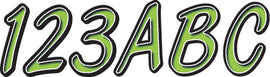 Hardline Series 400 registration kit decals in kiwi green and black, featuring graphics for customization or branding.