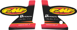 FMF Racing 2-Stroke Q Stealth decal graphics with black and gray design on a motorcycle decal sheet.
