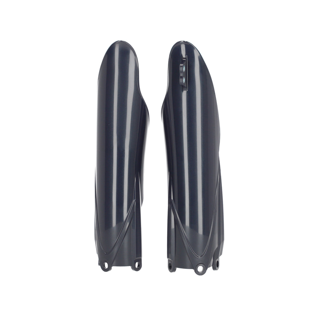 Acerbis lower fork cover set in dark blue for Yamaha motorcycles, showing the protective body covers with brand logo details.