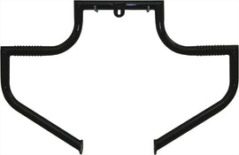 Black Lindby engine guard HD Linbar FL Softail 00 and up, body protection part with sturdy metal construction.