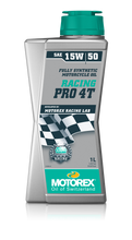Load image into Gallery viewer, Motorex Racing Pro Oil 15w50 4T 1L bottle, automotive engine oil, with black label and motor oil branding.