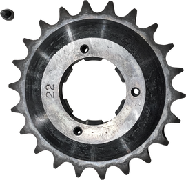 HardDrive 22-tooth transmission sprocket for Big Twin 5-speed bikes, model 80-85, part 820-54708, showing gear teeth and mounting hole