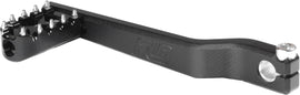 Flo Motorsports adjustable shift lever for Harley-Davidson FLH/Flt, foot control with metal construction and textured grip.