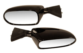 Emgo right motorcycle mirror with black housing and adjustable arm, designed for Suzuki models.