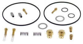 All Balls carburetor rebuild kit 141-80005 for intake, carburetor, and fuel system components in packaging showing various parts.