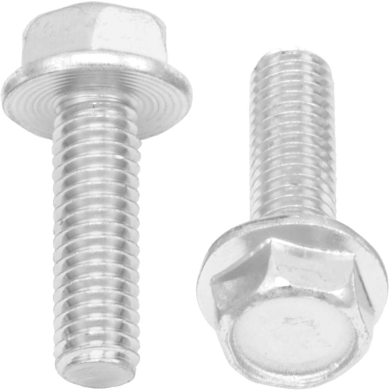 BOLT 10mm hex head flange bolt set, 6x1.0x20mm, showing six fasteners with hex heads and flange design for hardware applications.