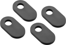 Load image into Gallery viewer, Set of four black RIZOMA turn signal mounting brackets for motorcycle, featuring durable metal construction.