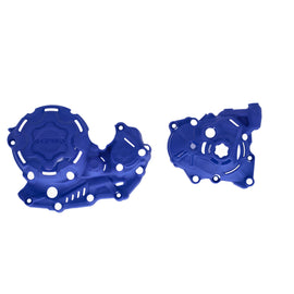 Acerbis X-Power Kit Blue for Yamaha motorcycle, featuring blue components and hardware for enhanced performance and style.