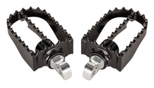 Load image into Gallery viewer, Black Burly Brand MX Style Footpegs for motorcycle foot controls, featuring durable metal construction and textured grip surface.