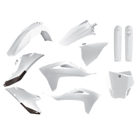 Polisport Plastics full MX body kit in white for Gas 64-91065 motorcycle, featuring durable plastic motorcycle body parts.