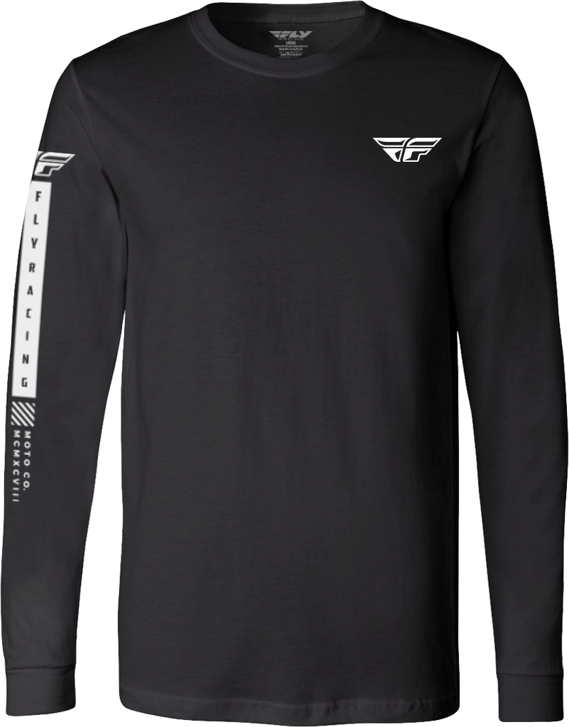 Fly Racing Fly Tribe long sleeve tee in black, featuring a graphic design, size 2XL, made for motocross and casual wear.