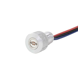 Bagger Nation Lightning Bolts LED lights in white and amber with silver housing, designed for motorcycle customization.