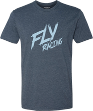 Load image into Gallery viewer, Fly Racing Fly Brawl Tee Navy in XL, showing a casual men's t-shirt with Fly Racing branding on the front in navy color.