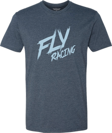 Fly Racing Fly Brawl Tee Navy in XL, showing a casual men's t-shirt with Fly Racing branding on the front in navy color.