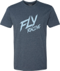 Fly Racing Fly Brawl Tee Navy in XL, showing a casual men's t-shirt with Fly Racing branding on the front in navy color.