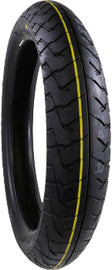 Bridgestone Battlax BT54 motorcycle front tire 110/80ZR18 radial design with 58V load rating, mounted on motorcycle wheel.