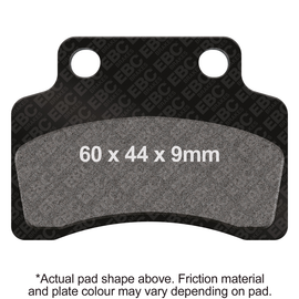 EBC Motorcycle Brakes Sfa235 organic brake pads with metal backing, designed for motorcycle braking systems.