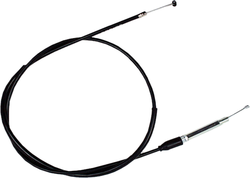 Motion Pro black vinyl clutch cable for motorcycles, featuring durable cable and hydraulic control lines for reliable operation.