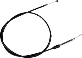 Motion Pro black vinyl clutch cable for motorcycles, featuring durable cable and hydraulic control lines for reliable operation.