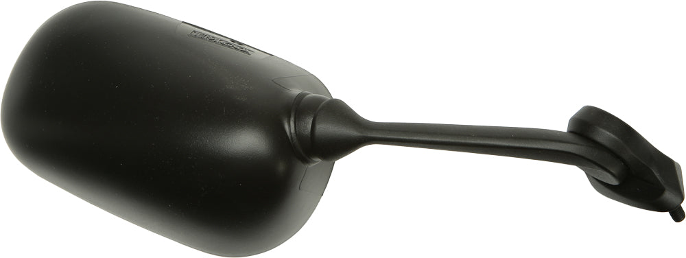 Emgo left motorcycle mirror for Yamaha 56-9986, with round reflective surface and black mount showing in the image.