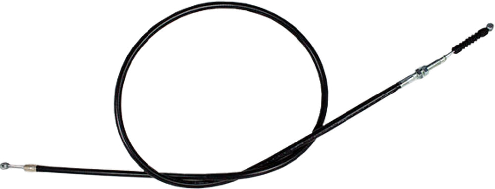 Motion Pro black vinyl clutch cable for motorcycles, showing the durable, flexible control line with metal fittings.