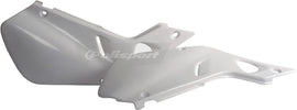 Polisport Plastics white side panels for body, model 64-4160, showing detailed view of the plastic side panels.