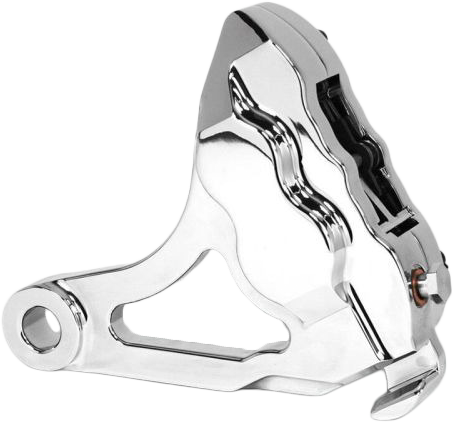 Hawg Halters Inc chrome rear brake caliper assembly for 2006-2007 FX motorcycle, part number 750-04022.