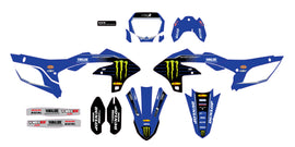 DCOR Complete Kit 23 Blue for Yamaha YZF 450 motorcycle, featuring white accents and detailed components, shown on the product image.