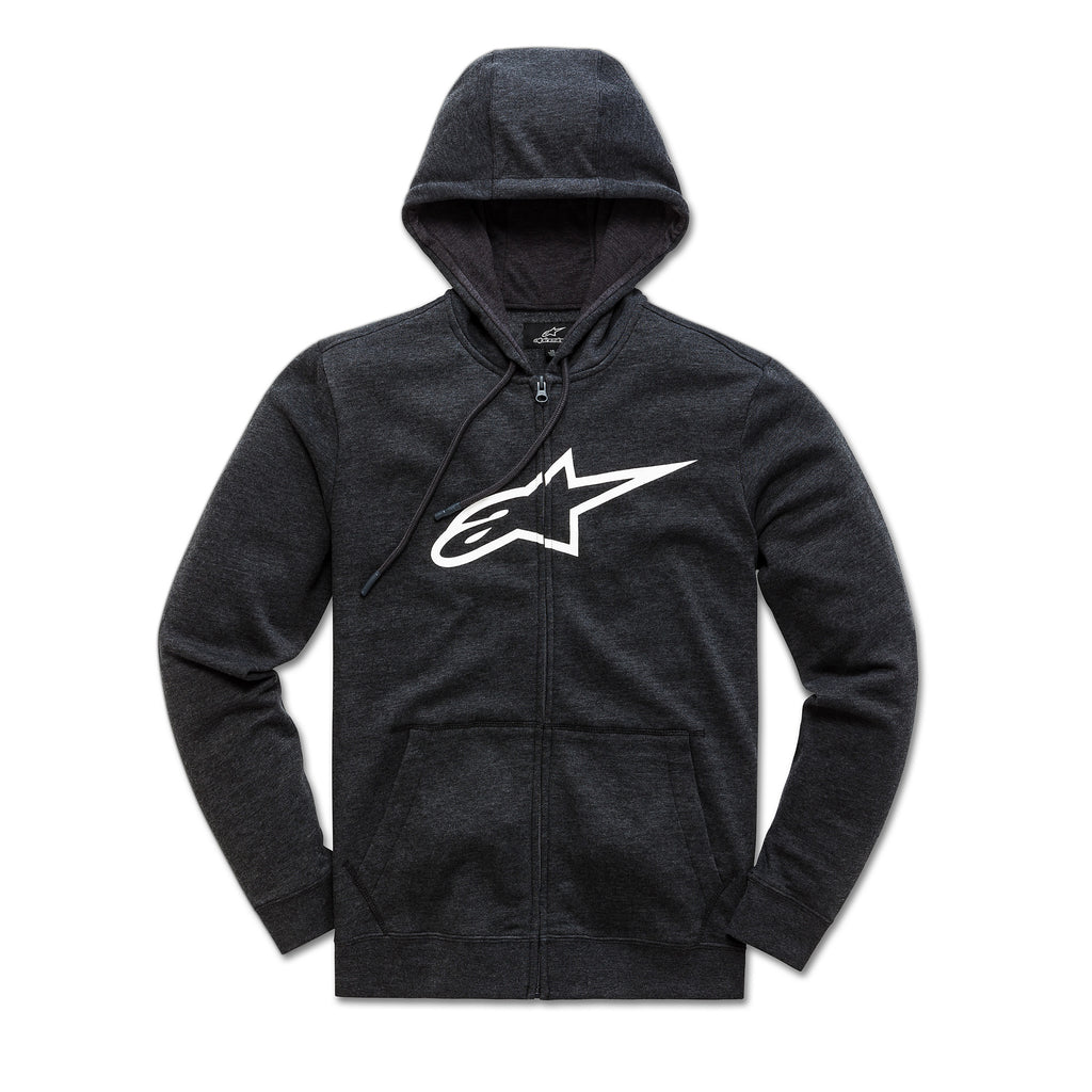 Alpine Star Ageless II fleece in black and white, size small, featuring a soft, cozy fabric with a sleek design.