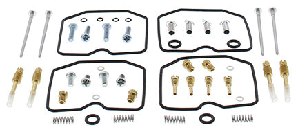 All Balls Bike Carburetor Rebuild Kit 226-1682 with gaskets and parts for intake, carburetor, and fuel system repair.