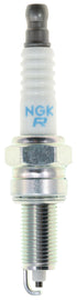 NGK Spark Plug #95624/04 2-ZMR7A-10, close-up of the automotive spark plug showing its metal and ceramic components.