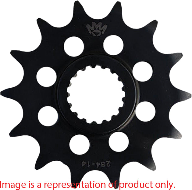 Mika Metals steel 13-tooth front CS sprocket for 415 chains, featuring a durable cob finish and compact design.