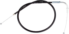 Motion Pro black vinyl throttle push cable 70-3302 for motorcycle control lines, showing the cable with black vinyl coating and connectors.