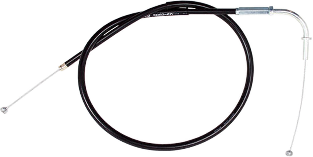 Motion Pro Black Vinyl Throttle Push Cable 70-3302 for motorcycle or ATV control, featuring durable black vinyl exterior and flexible construction.