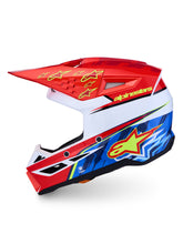 Load image into Gallery viewer, S M3 Falcon Helmet Ece06/Dot Red Fl/Wht/Blue/Yl Flgl Lg