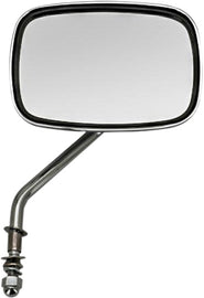 HardDrive OEM style short stem chrome right side mirror for trucks, featuring a sleek reflective surface and durable construction.