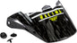 Fly Racing Kinetic K120 helmet visor in black, white, and hi-vis colors, designed for the Fly Racing motorcycle helmet.