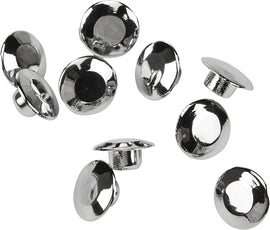 HardDrive chrome H-Bar clamp bolt caps, set of 10, for hardware fasteners and fittings, shown on a white background.