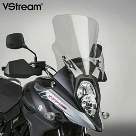 National Cycle Vstream Med Windshield for Suzuki, Lt Tint, motorcycle windscreen with aerodynamic design and clear visibility.