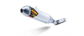 FMF Racing P-Core 4 S/A exhaust muffler for Suzuki 79-43379, showing the sleek metallic design and branding details.