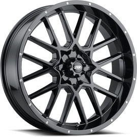 ITP Hurricane black alloy wheel for Can-Am Maverick, 18x6.5 inches, 4/137 bolt pattern with +2.5 offset, model 57-86524