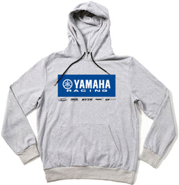 Grey DCOR Yamaha Racing sweatshirt in size XL, featuring bold Yamaha branding and comfortable casual fit.