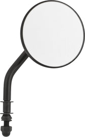 HardDrive 3-inch round mirror with 4-inch stem in black, designed for left or right side application.