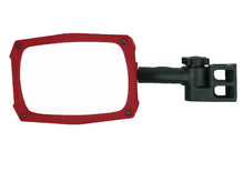 Charger l'image dans la galerie, ATV-TEK Clearview side mirror with red replacement frame, designed for all-terrain vehicle mirrors, showing the mirror and red frame.
