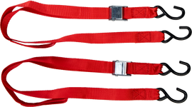Red Fire Power 1.5-inch x 6-foot tie-down strap, 2-pack, for securing cargo and heavy loads.