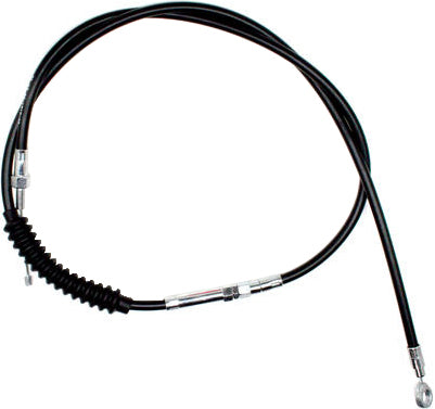 Motion Pro black vinyl clutch cable for lightweight hydraulic control lines, showing the cable and fittings.